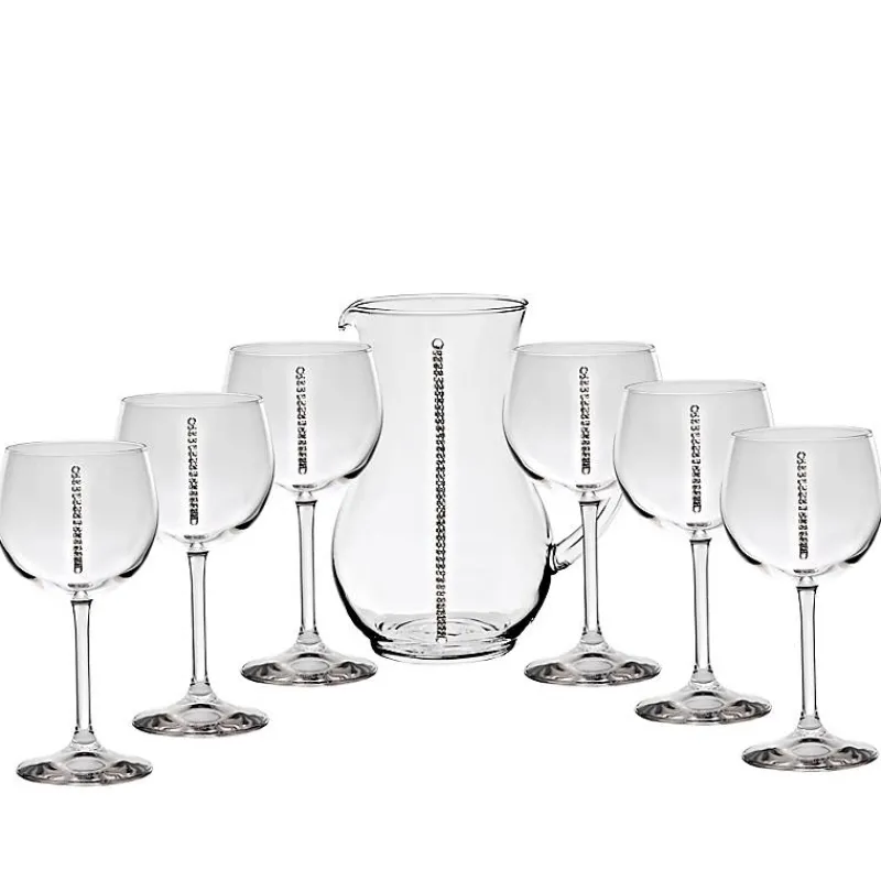 Gläser Mit Karaffe^Cristalica Kingdom Krug mit Gläsern City Diamonds 7tlg,