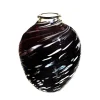 Vasen^Art Glass Kugelvase Jozy schwarz-weiß "Art Queen" (28,5cm)