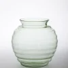 Kanne & Krug^Art Glass Kugelvase Thüringer Waldglas grün 15cm rund Tischvase Gefäß Blumenvase Handmade