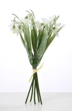Ostern|Ostern^Dekorationswaren Kunstblume Bündel Schneeglöckchen (28cm)