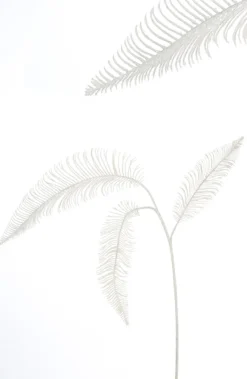Kunstblumen^Dekorationswaren Kunstblume Farnzweig weiß 80 cm