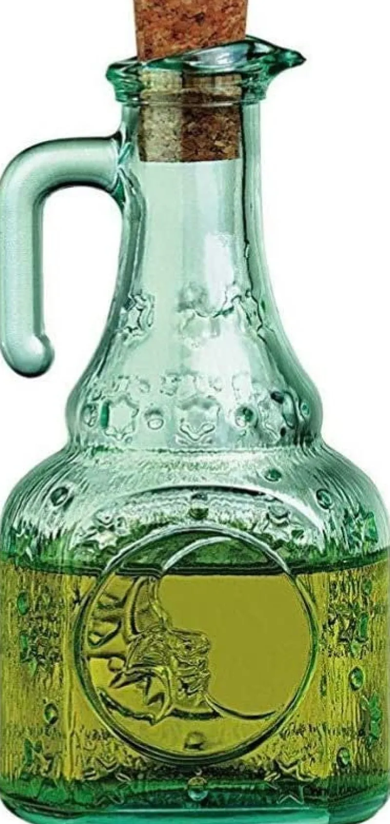 Einweihung|Essig & Öl^Cristalica Öl- & Essigflasche Helios Glasflasche mit Korkenverschluss 210 ml