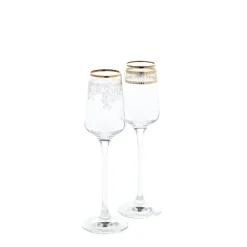 Likör & Wodkagläser|Gläserset^Cristalica Likörglas Charisma Flora & Golden Flower 4er-Set