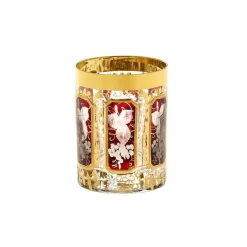 Likör & Wodkagläser|Farbige Gläser^Cristalica Kingdom Likörglas getäfelt "Ruby Grape" (60ml)