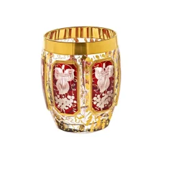 Likör & Wodkagläser|Farbige Gläser^Cristalica Kingdom Likörglas getäfelt "Ruby Grape" (50ml)