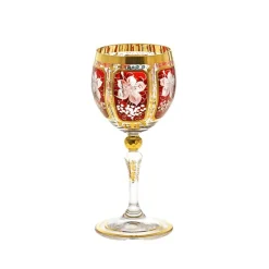 Likör & Wodkagläser|Farbige Gläser^Cristalica Kingdom Likörglas getäfelt "Ruby Grape" (60ml)