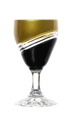 Likör & Wodkagläser|Farbige Gläser^Cristalica Kingdom Likörglas Gold and Black 30 ml