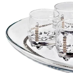 Likör & Wodkagläser^Cristalica Kingdom Likörglas mit Tablett City Diamonds 7tlg.