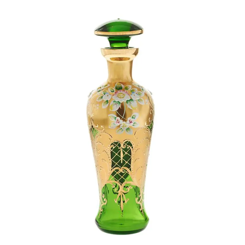 Gläser Mit Karaffe^Art Glass Likörset Green Queen 7-tlg.