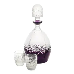 Gläser Mit Karaffe^Art Glass Likörset King 3-tlg. violett