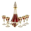 Gläser Mit Karaffe^Art Glass Likörset Red Queen 7-tlg