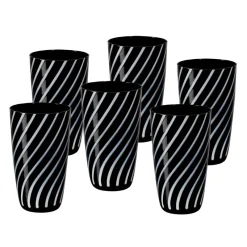 Gläserset^Cristalica Longdrinkbecher "Night´n Day" 6er-Set (330ml)