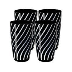 Gläserset^Cristalica Longdrinkbecher "Night´n Day" 4er-Set (330ml)