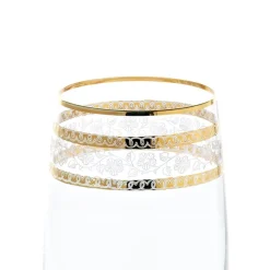 Longdrinkgläser^Cristalica Longdrinkglas Charisma Golden Flower 450ml