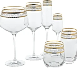 Longdrinkgläser^Cristalica Longdrinkglas Charisma Golden Flower 450ml