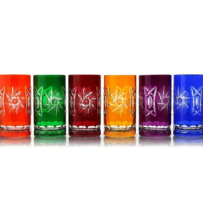 Longdrinkgläser|Farbige Gläser^Cristalica Kingdom Longdrinkglas Schleuderstern 340ml