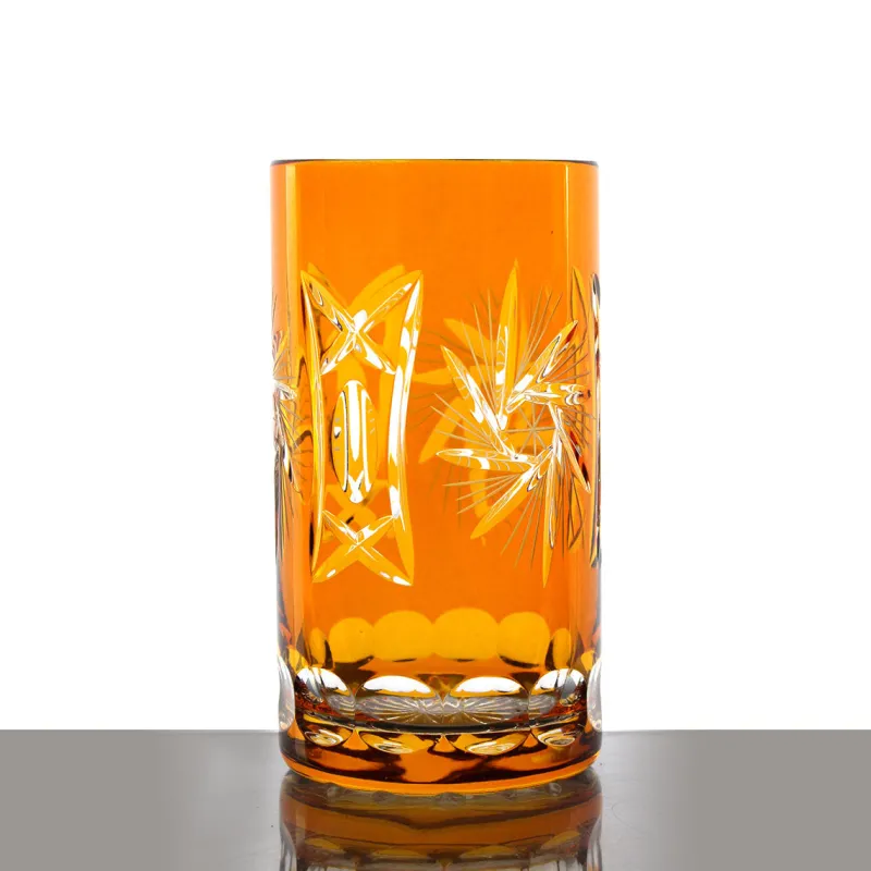 Longdrinkgläser|Farbige Gläser^Cristalica Kingdom Longdrinkglas Schleuderstern 340ml