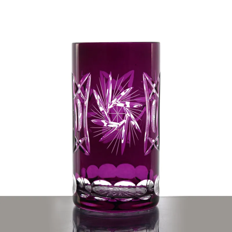 Longdrinkgläser|Farbige Gläser^Cristalica Kingdom Longdrinkglas Schleuderstern 340ml