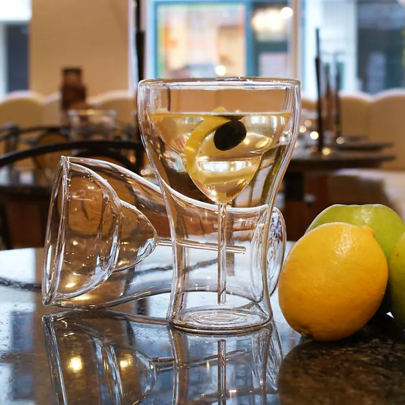 Gläser Doppelwandig|Cocktailgläser^Fan Unikate Margaritaglas Thermo 300ml