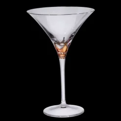 Cocktailgläser^Glasware Martini Glas Cocktail-Glas Höhe ca. 20cm Transparent/Gold