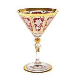 Farbige Gläser|Cocktailgläser^Cristalica Kingdom Martiniglas Ruby Grape 130ml