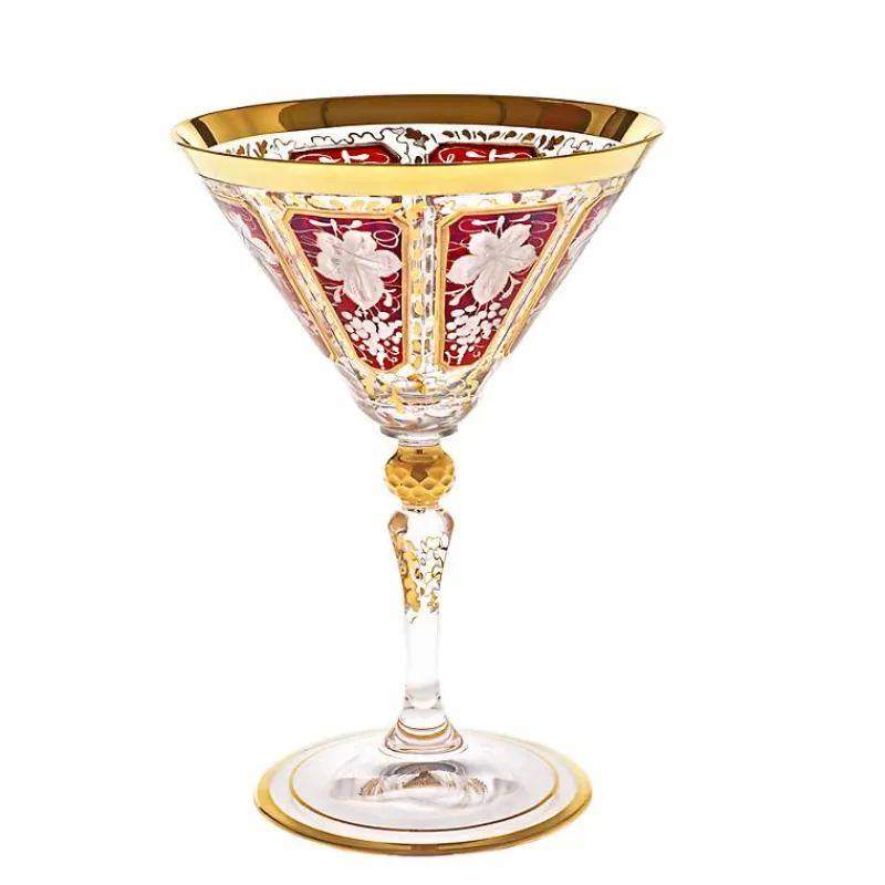 Farbige Gläser|Cocktailgläser^Cristalica Kingdom Martiniglas Ruby Grape 130ml