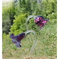 Blüten^Art Glass Miniglocke auf Glasstab 