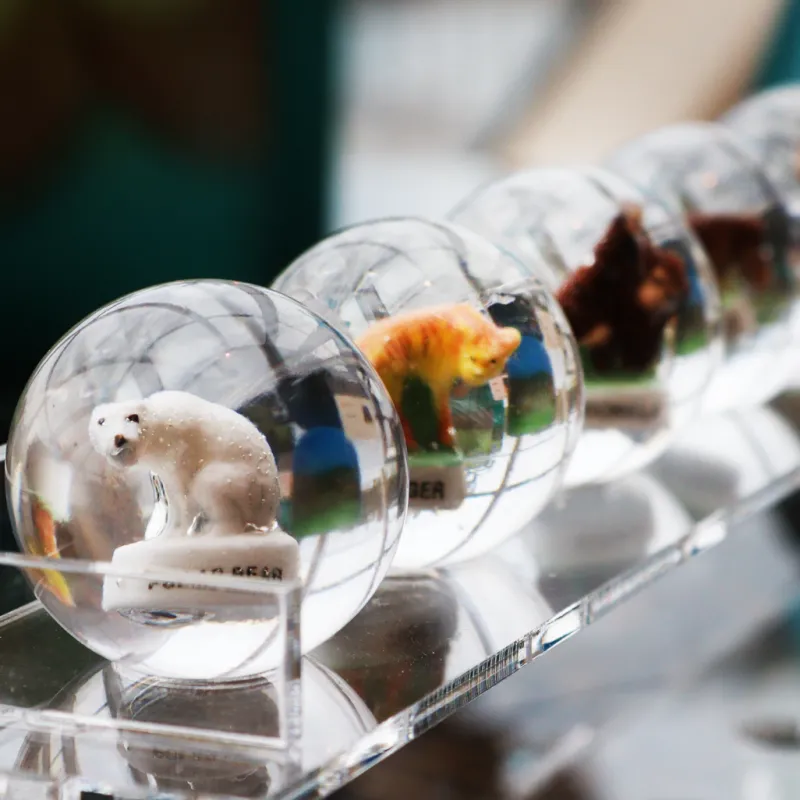 Nuggets & Murmeln^Cristalica Kingdom Murmeln mit Tierfiguren (30mm)