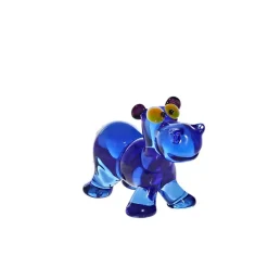 Tiere & Figuren|Mini-Zoo^Art Glass Nilpferd Midi 6-8cm Glas Tiere Figuren Sammeln Vitrine Miniatur Zoo