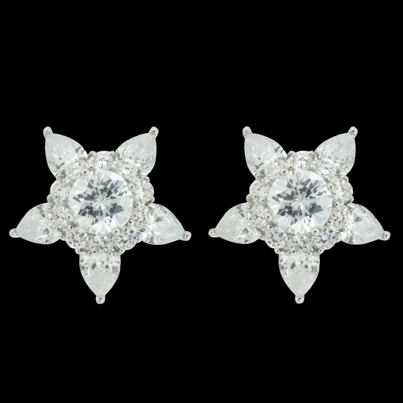 Sarah Kern Kollektion|Ohrringe^Cristalica Ohrstecker Astera aus 925 Sterling Silber Schmuck für Damen Friends