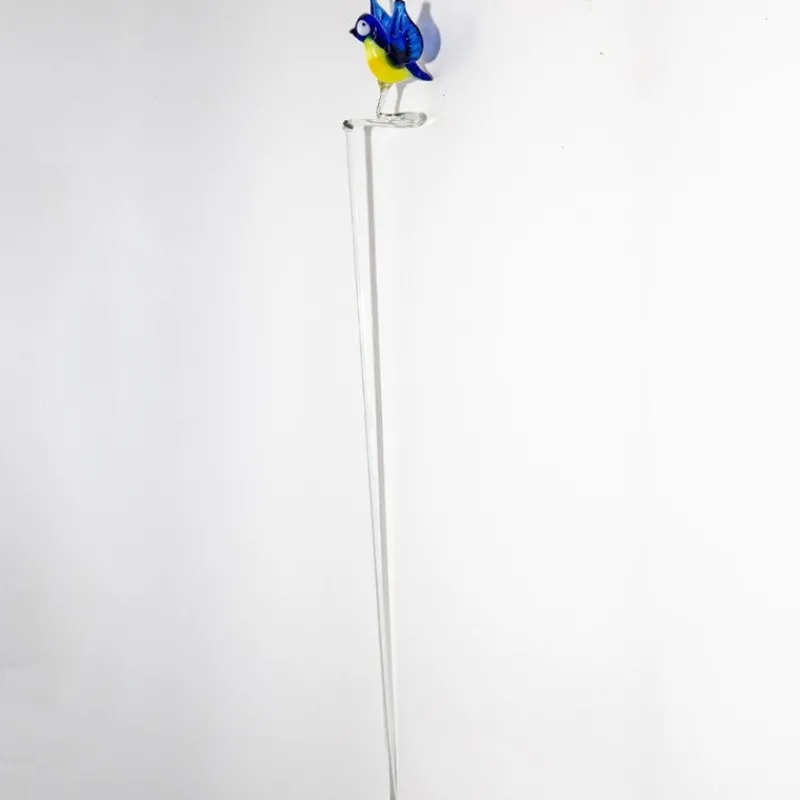 Orchideentopf & Stäbe^Art Glass Orchideenstab Vogel Blumen 45cm Glas Blumenstab Figur Zubehör Deko Geschenk