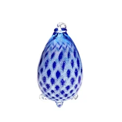 Ostern|Ostern^Art Glass Osterei stehend mit Füßen "Pavel" (15cm)