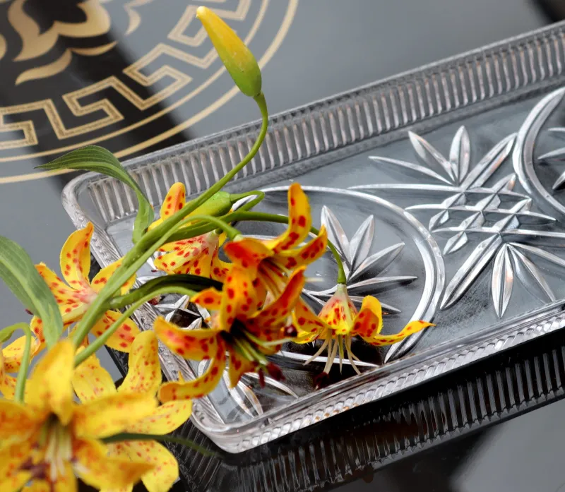 Kuchen & Torten^Cristalica Platte aus Bleikristall 2er Set 28cm