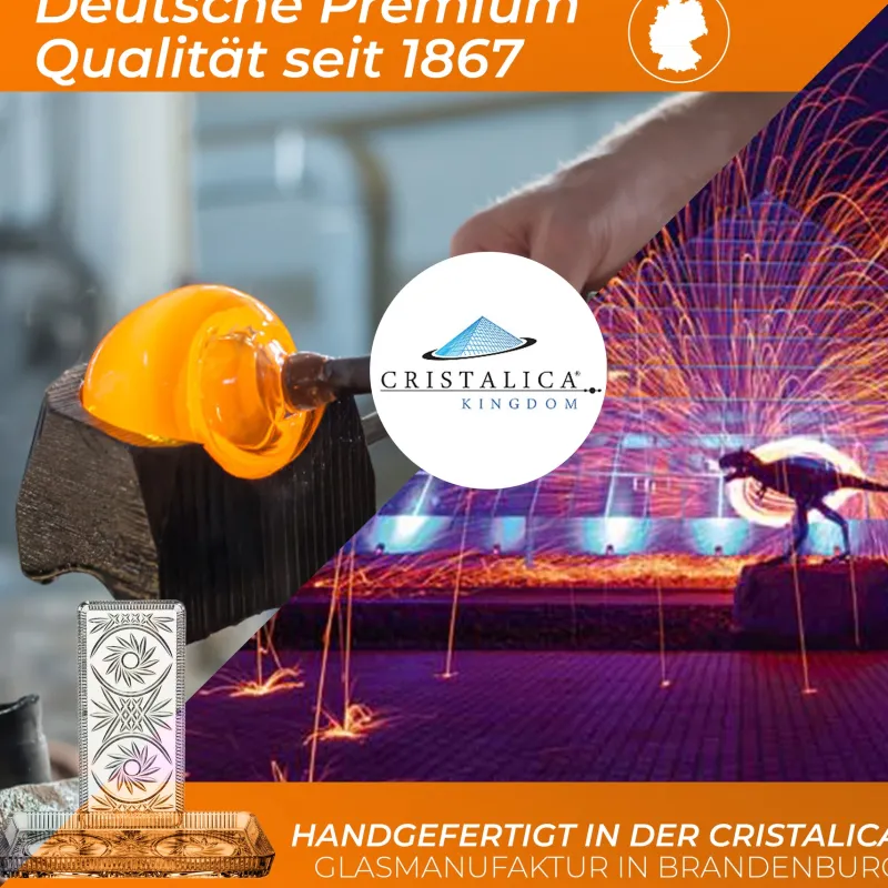 Kuchen & Torten^Cristalica Platte aus Bleikristall 2er Set 28cm