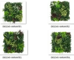 Kunstblumen^Cristalica Premium-Grüne Wand Kunstpflanzen, ca. 50x50cm