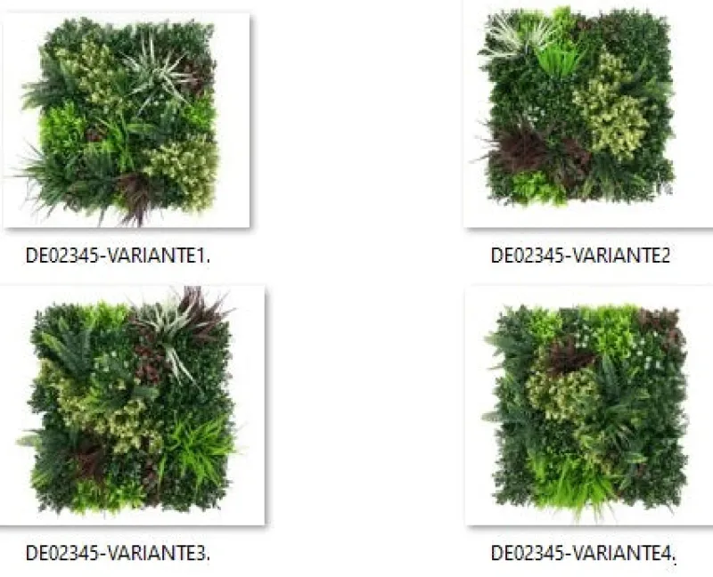 Kunstblumen^Cristalica Premium-Grüne Wand Kunstpflanzen, ca. 50x50cm