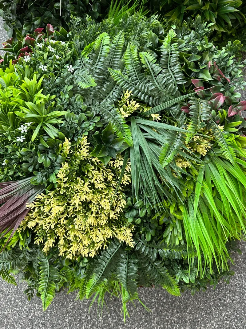 Kunstblumen^Cristalica Premium-Grüne Wand Kunstpflanzen, ca. 50x50cm