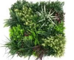 Kunstblumen^Cristalica Premium-Grüne Wand Kunstpflanzen, ca. 50x50cm