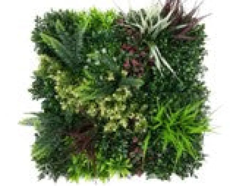 Kunstblumen^Cristalica Premium-Grüne Wand Kunstpflanzen, ca. 50x50cm