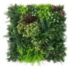 Kunstblumen^Cristalica Premium-Grüne Wand Kunstpflanzen, ca. 50x50cm