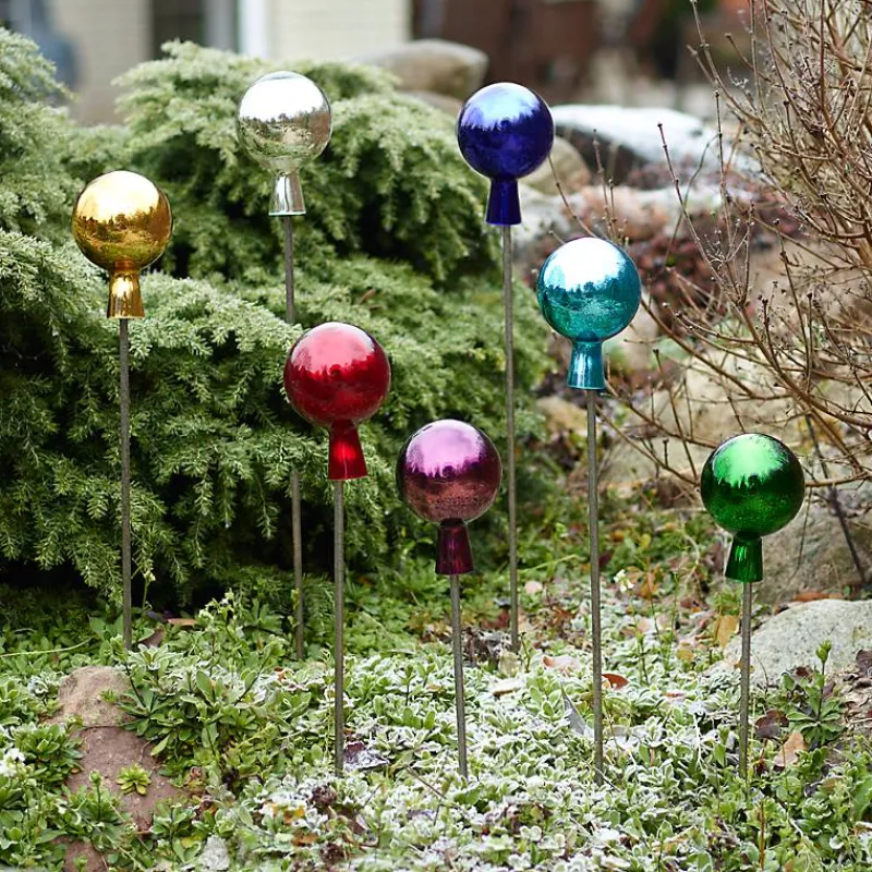 Rosenkugeln^Art Glass Rosenkugel verspiegelt Gartenflair 15cm