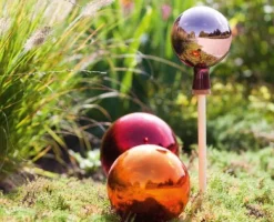 Rosenkugeln^Art Glass Rosenkugel verspiegelt Gartenflair 10cm