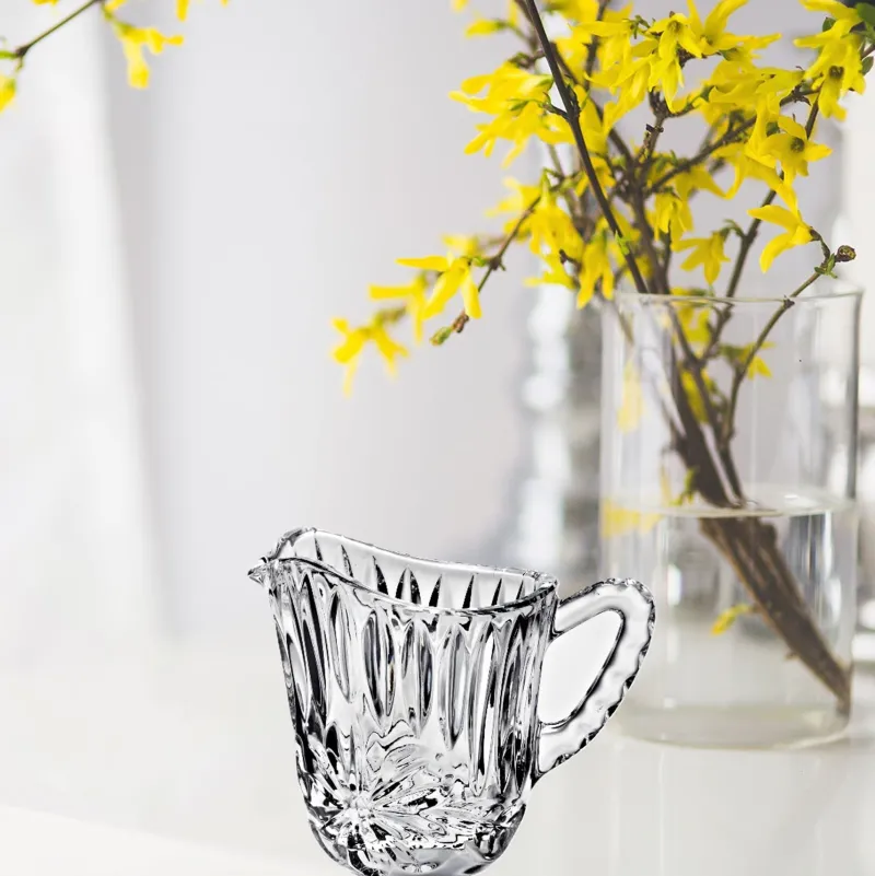 Milch & Zucker^German Crystal Sahnekännchen / Milchkaraffe aus Bleikistall (9cm)