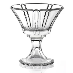 Frauen|Schalen & Schüsseln^German Crystal Schale auf Fuß Nadine 16cm, Transparent, aus Bleikristall