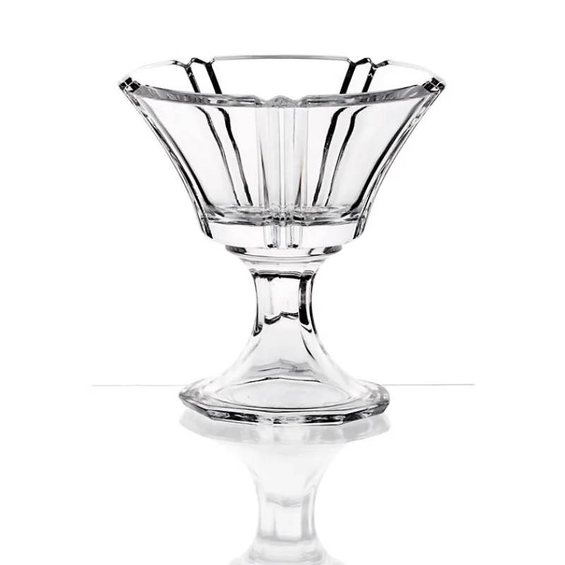 Schalen & Schüsseln^German Crystal Schale auf Fuß Nadine 13,5cm, Transparent, aus Bleikristall