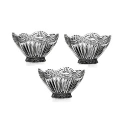 Schalen & Schüsseln^Cristalica Schale aus Bleikristall 3er Set 11,5cm