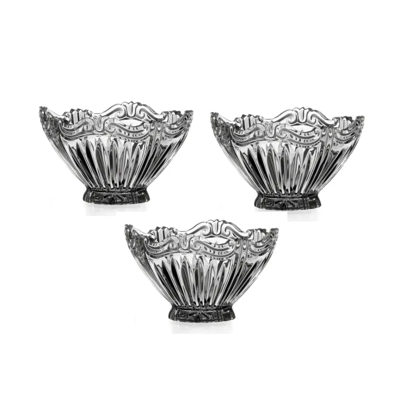 Schalen & Schüsseln^Cristalica Schale aus Bleikristall 3er Set 11,5cm