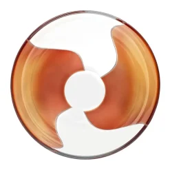 Halloween|Schalen^German Crystal Schale Elements Ø20cm, Orange/Rot, aus Bleikristall