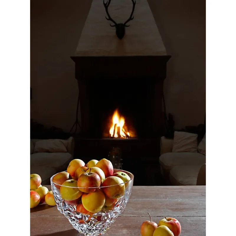 Schalen^German Crystal Schale Katarina Gold 26cm, Transparent, aus Bleikristall