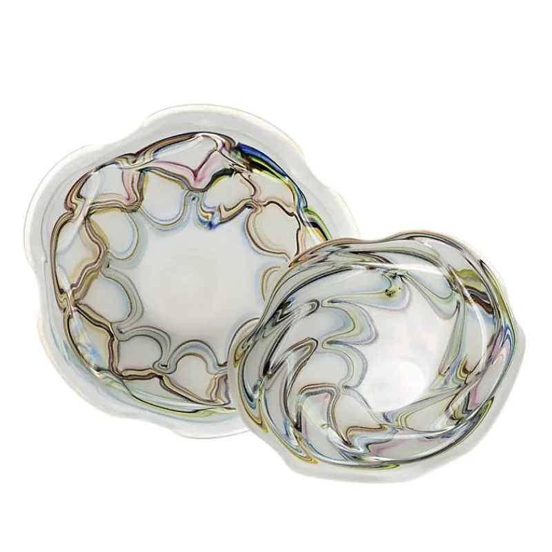 Schalen^Art Glass Schale mit Fadendekor "Pavel" (19cm)